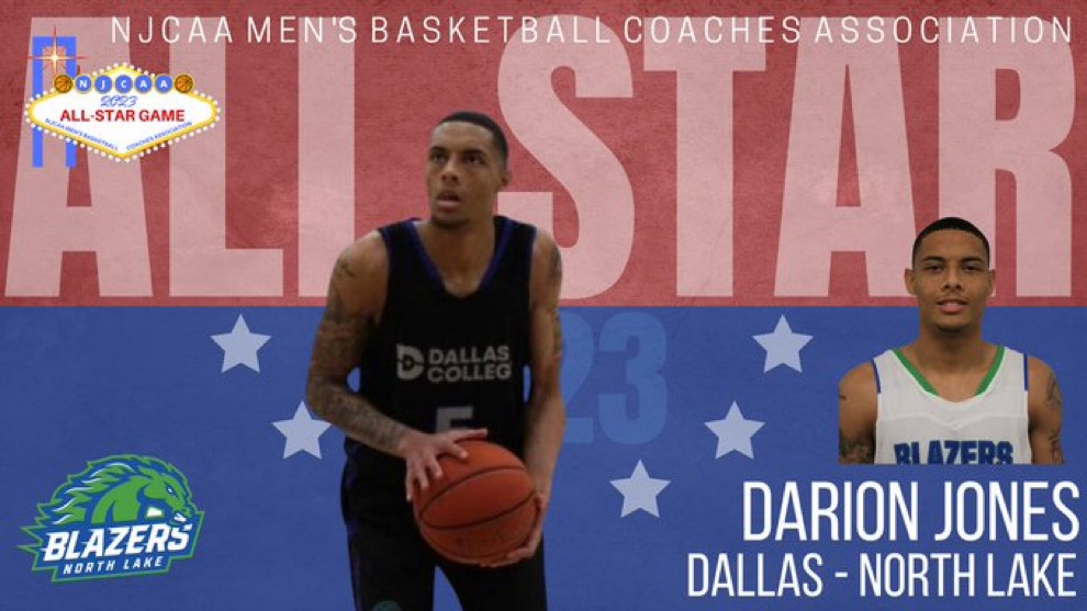Dallas College North Lake's Darion Jones was selected to compete in the NJCAA Men's Basketball Coaches Association All-Star Game May 20 in Las Vegas. 